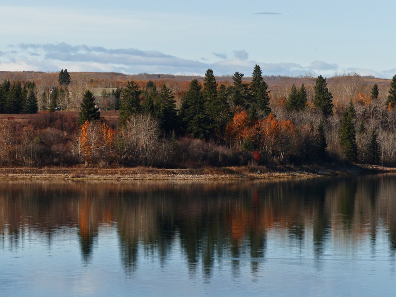 Glenmore Reservoir in fall by Anne Elliott